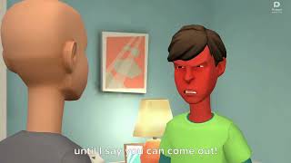 Classic Caillou turns Plotagon into Wrapper offline (GoAnimate)/ grounded S1 E16