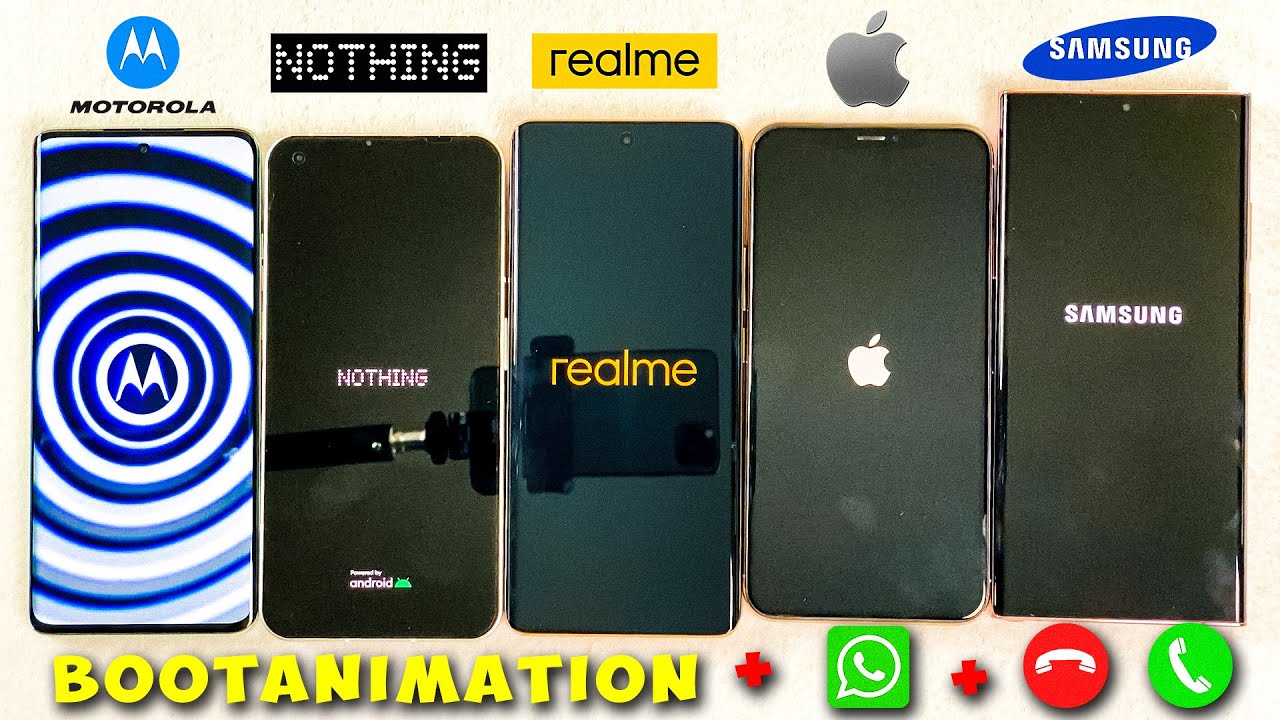Boot Animation + WhatsApp + Incoming Call Moto & Nothing Phone & Realme & iPhone & Samsung Note 20U