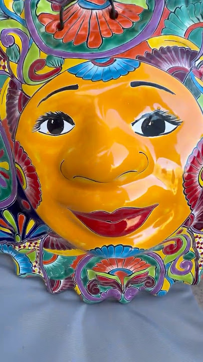 TALAVERA SUNFACE! 🤗💥🤠 I bought this in Tubac, AZ 🌵 #talavera #mexicanart #colorfulart