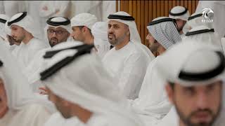 أخبار الدار | ولي عهد دبي والشيوخ والمواطنون يعزون في وفاة هزاع بن سلطان بن زايد في قصر المشرف