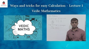 Vedic Maths tricks :  Addition, Subtraction, Multiplication - Lecture 1