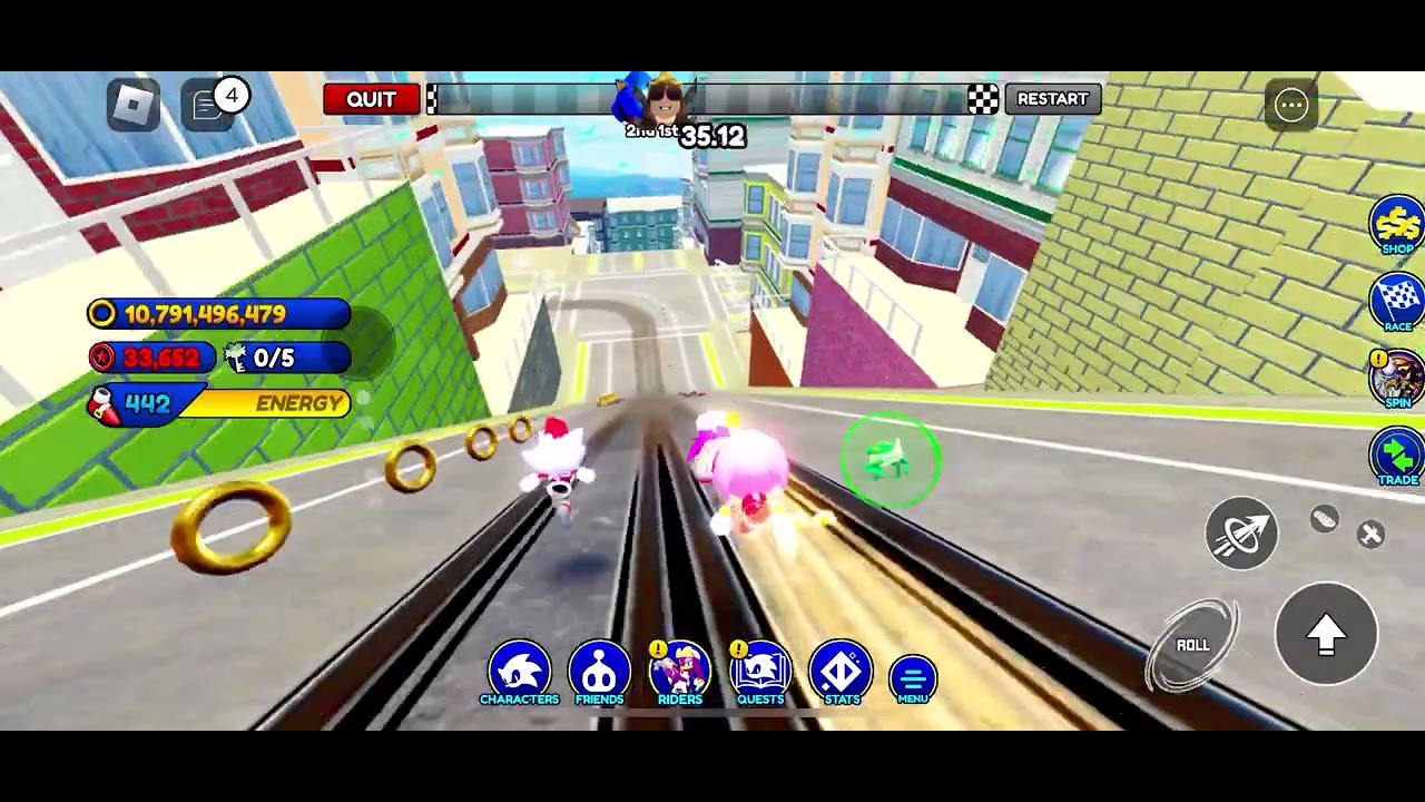 Roblox; Sonic Speed Simulator Reborn: City Escape Race: Wave