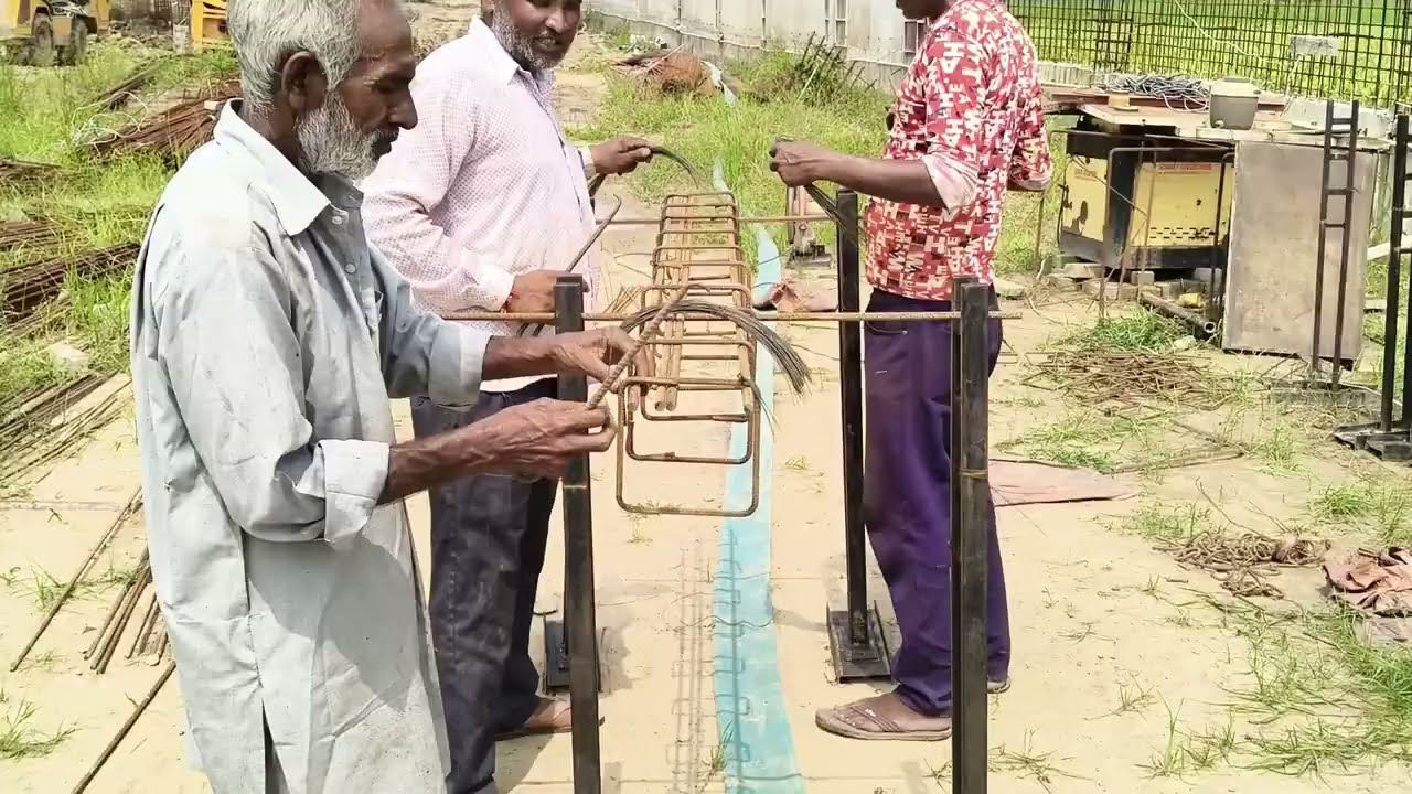 “Beam Tying Process | Beam Reinforcement Binding Step by Step in Hindi"