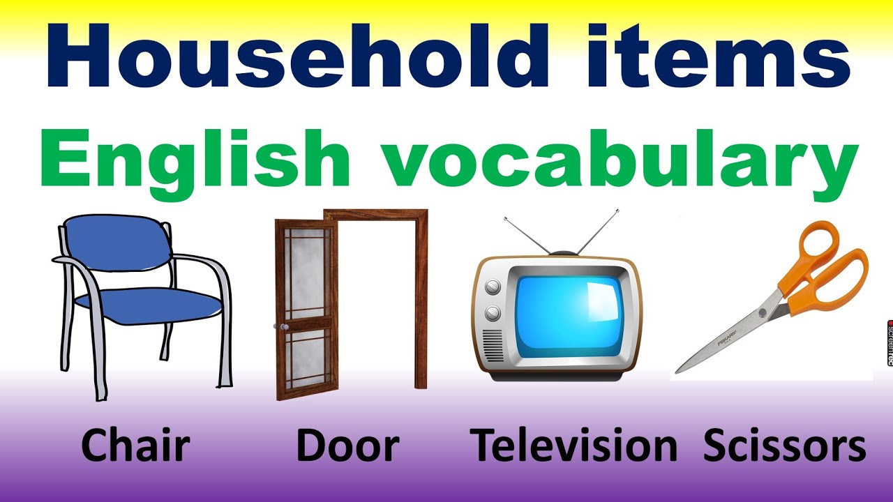 50+ HOUSEHOLD ITEMS IN ENGLISH 🛌 💡  Improve vocabulary & pronunciation 