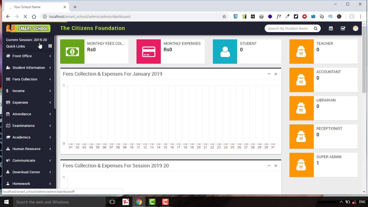 Setting of Smart School Management System