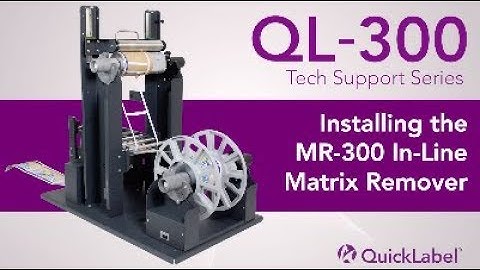 QL-300 Tech Support: Installing the MR-300 In-Line Matrix Remover