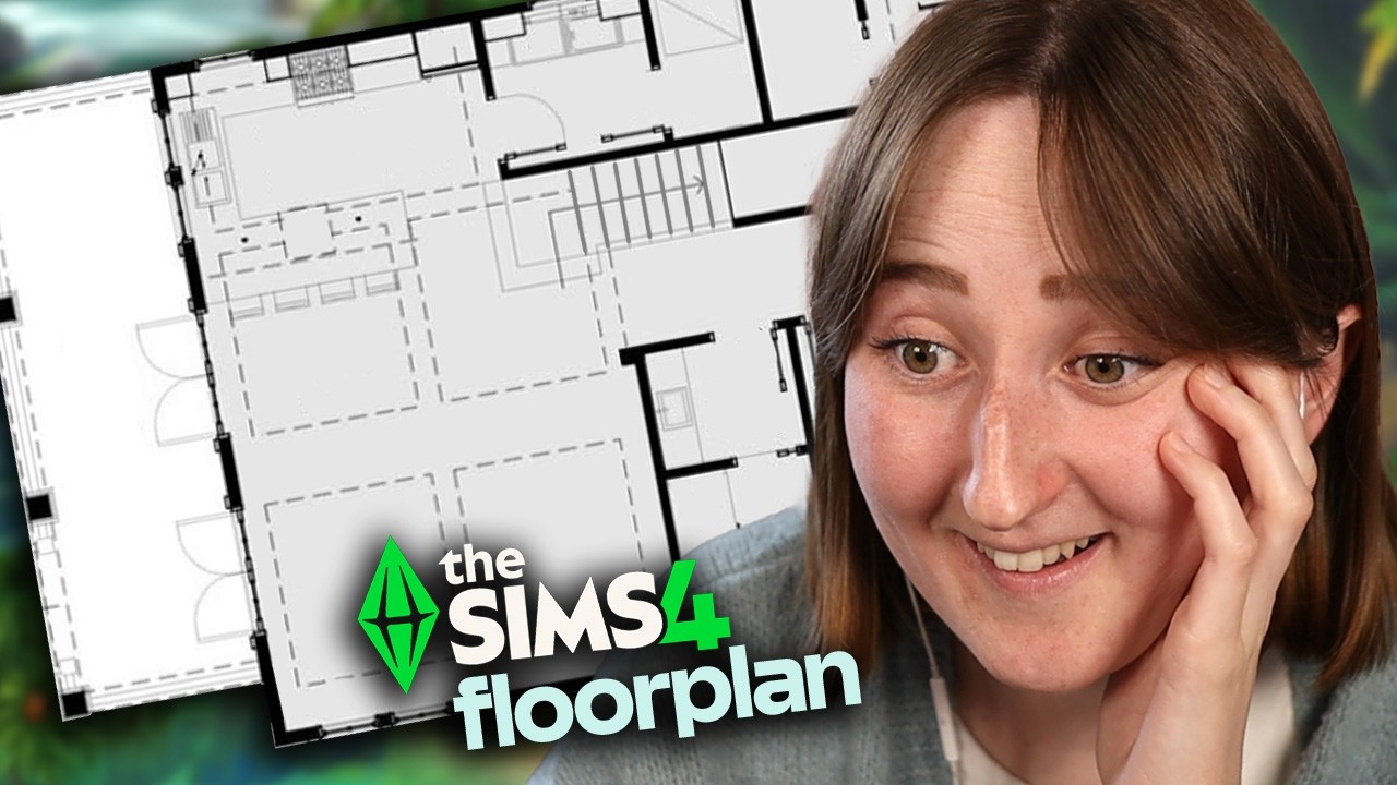 I built a BEACH HOUSE in The Sims based on a *REAL* floorplan