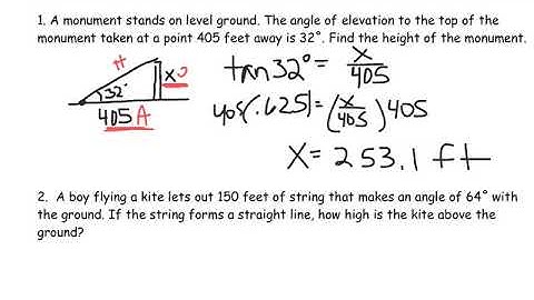 Trig Word Problems 1