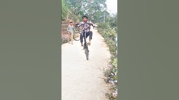 how to wheelie in cycle tutorial 17 Seconds 100 subscribe for more 100 #viral #cyclestunt #support