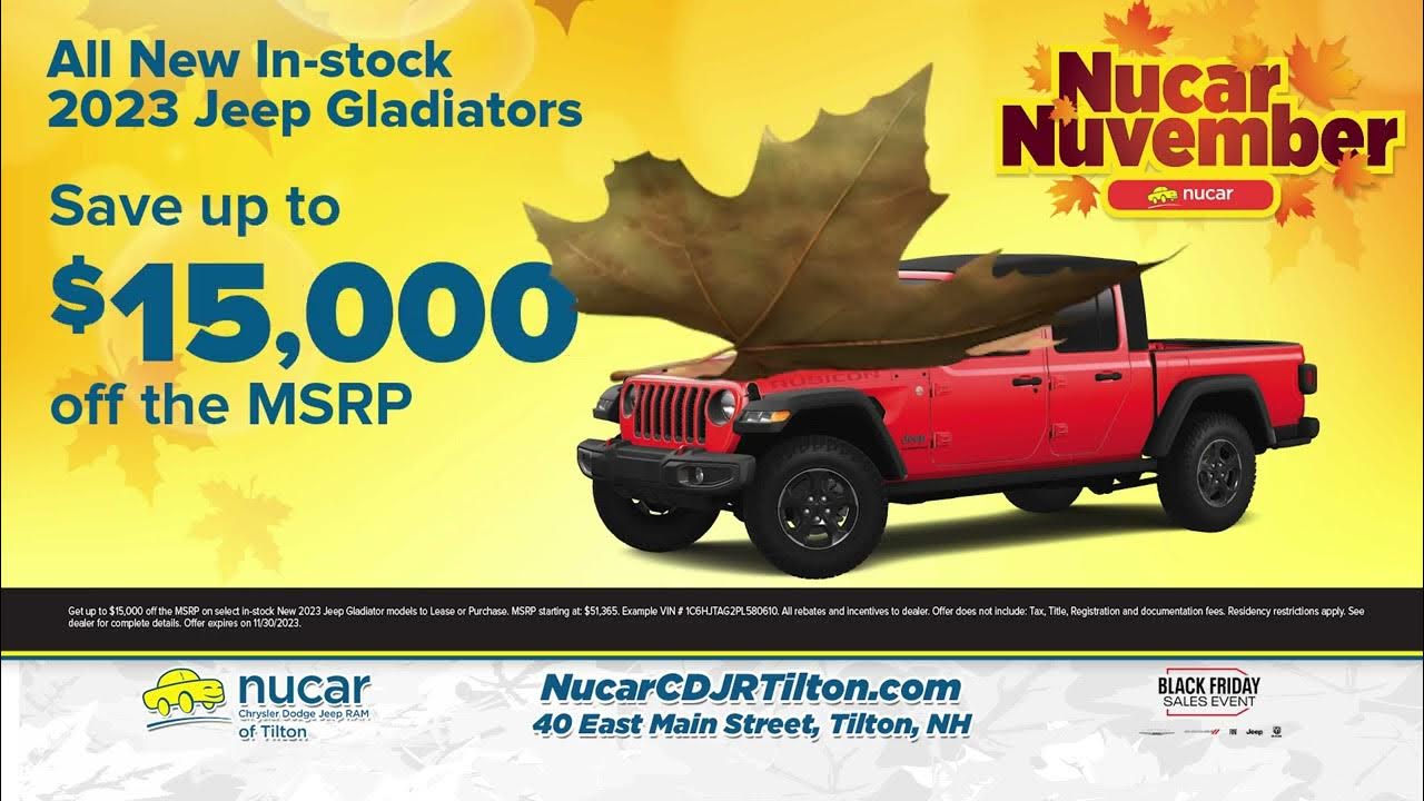 It's Nucar Nuvember at Nucar Chrysler Dodge Jeep Ram of Tilton - YouTube
