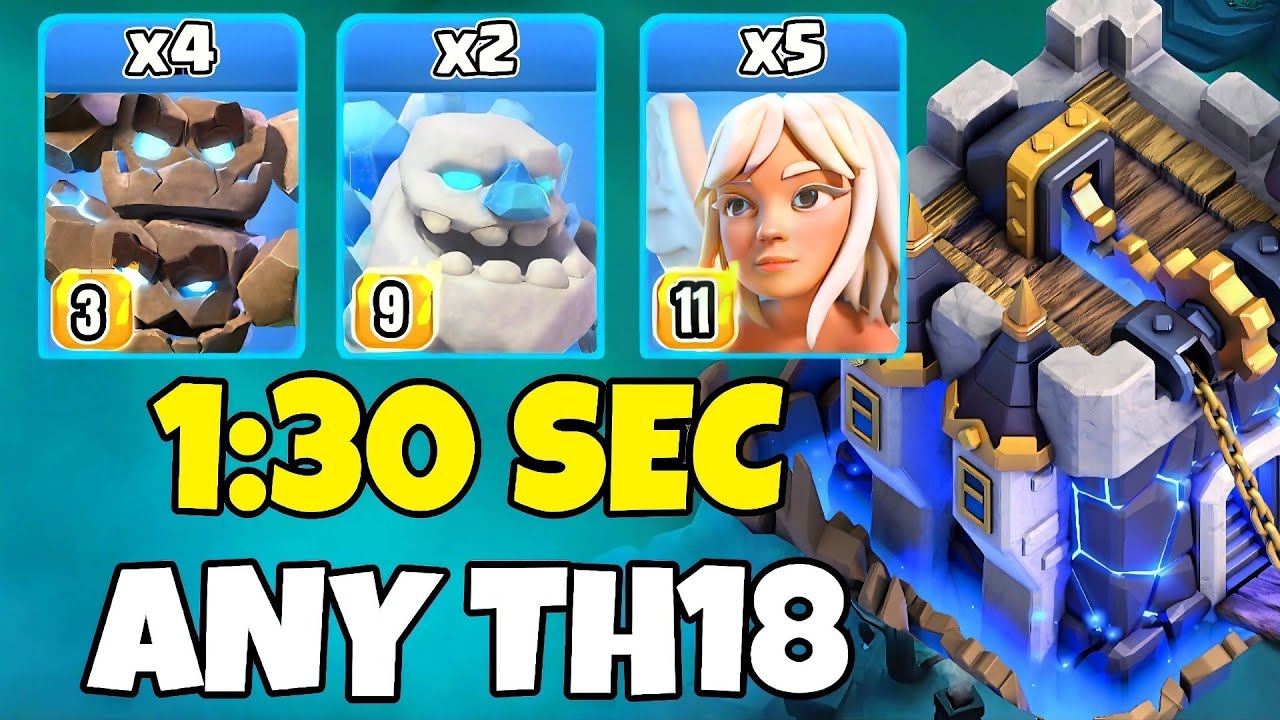 Th18 Meteor Golem + Ice Golem Attack Strategy | Th18 Attack Strategies (Clash of Clans)