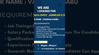 Data entry jobs in Hyderabad #job