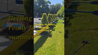 Getting the Rowers ready for summer ☀️ #gardening #flowergarden #flowersculpture #ireland