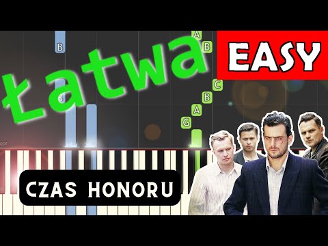 🎹 Czas honoru (czołówka, B. Chajdecki) - Piano Tutorial (łatwa wersja) 🎵 NUTY W OPISIE 🎼