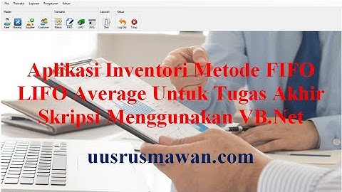 aplikasi program sistem informasi persediaan barang metode FIFO LIFO AVERAGE untuk TA skirpsi
