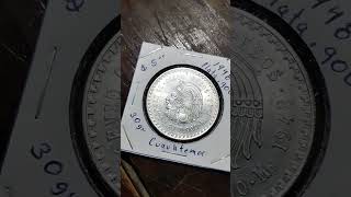Moneda de colección de plata México de 1948 antiguos 5 pesotes
