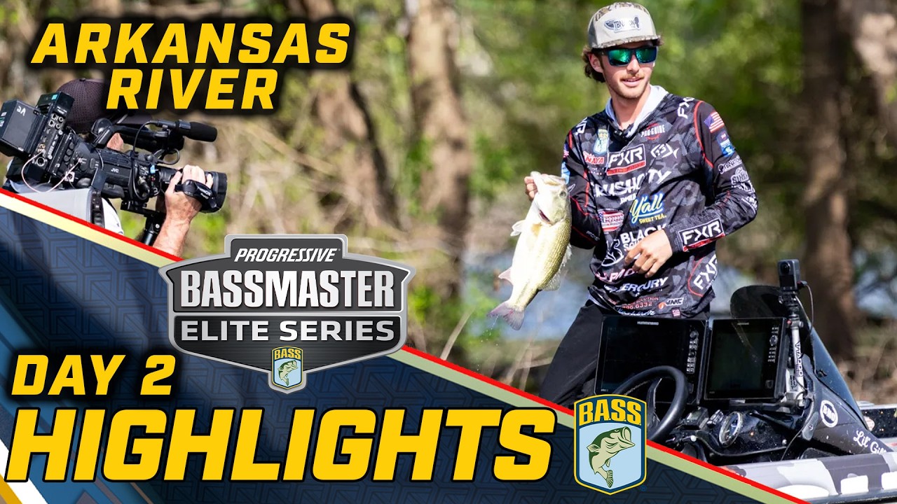 Highlights: Day 2 of Bassmaster ELITE at the Arkansas River