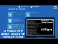 How to Fix Windows 10/11 Startup Problems using Command Prompt (Complete Tutorial) | 4 Ways to Fix