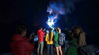 Incredible Night Volcano Eruption Caught on Camera 🌋⚡