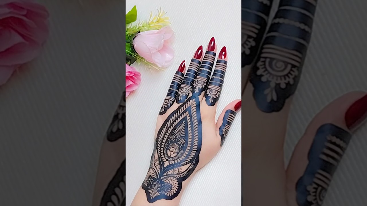 beautiful sticker mehndi design #shorts