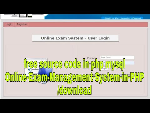 ข้อสอบ php mysql  Update  free source code in php mysql Online-Exam-Management-System-in-PHP/download