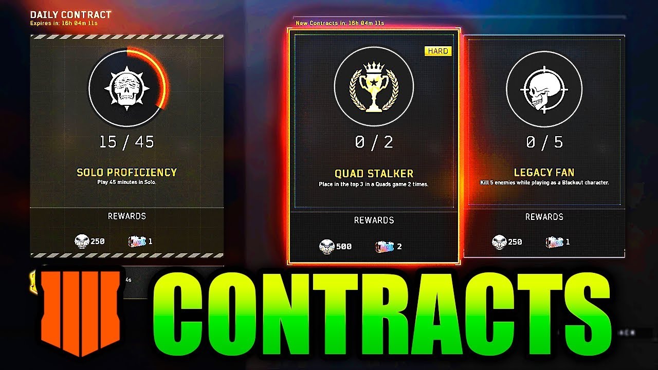 CONTRACTS FINALLY in Black Ops 4 - How They Work! (Multiplayer, Blackout, Zombies, League Play)