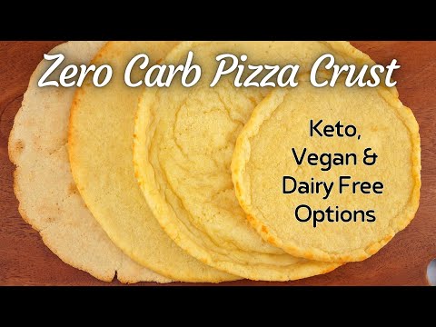 Flourless Egg White Pizza Crust | Keto, Low Carb, Vegan, Dairy Free | 5 Ways | 0.5g Carbs