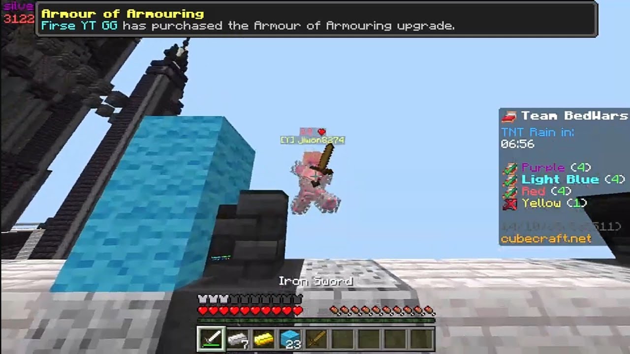 4v12 Cubecraft Bedwars op clutch