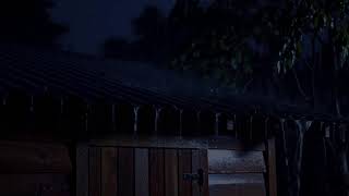 Quiet Night Steady Rain on Tin Roof with Soft Thunder | Cozy ASMR for Sleep screenshot 2