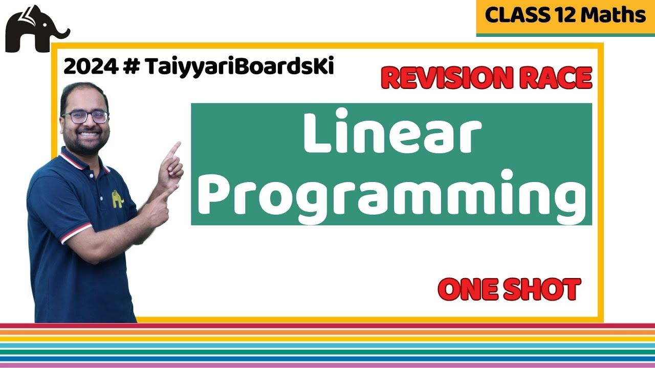 Linear programming class 12 maths chapter 12 one shot revision