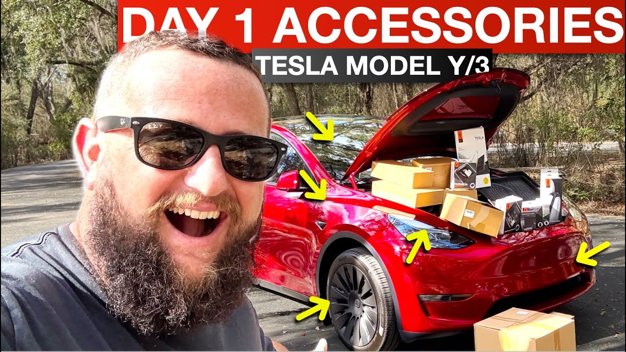 Tesla Model Y and Model 3 Day 1 Accessories You Must Have!!!! - YouTube