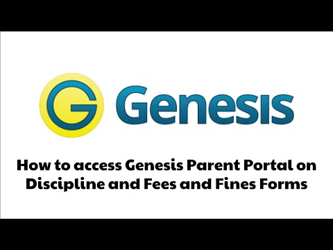 How to access Genesis Parent Portal on Discipline and Fees and Fines Forms