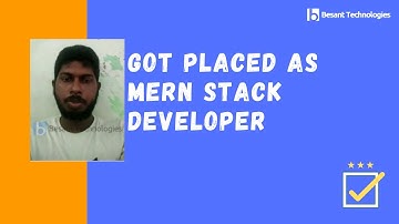 Mani Got Placed | MERN STACK Developer Course & Placement | No 1 Institute Besant Technologies