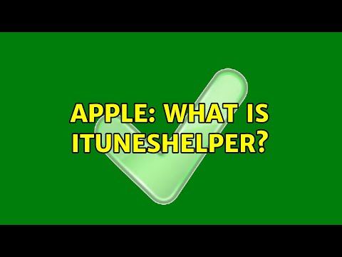 Apple: What is iTunesHelper?