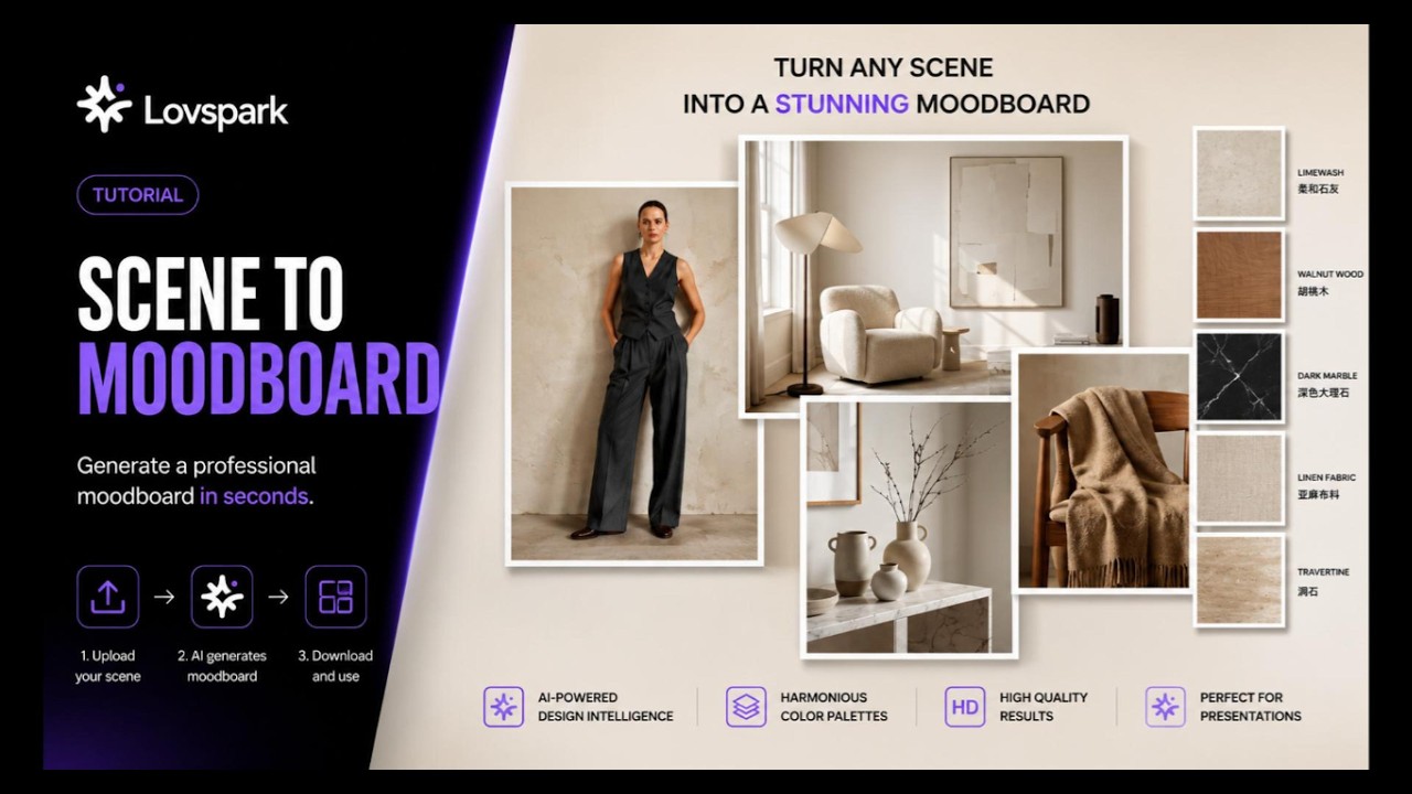 How to Create AI Moodboards from Any Image | Lovspark Scene to Moodboard Tutorial