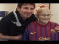 Alfonso, un chico con cáncer, cumple su sueño visitando el Camp Nou y conociendo a Messi.