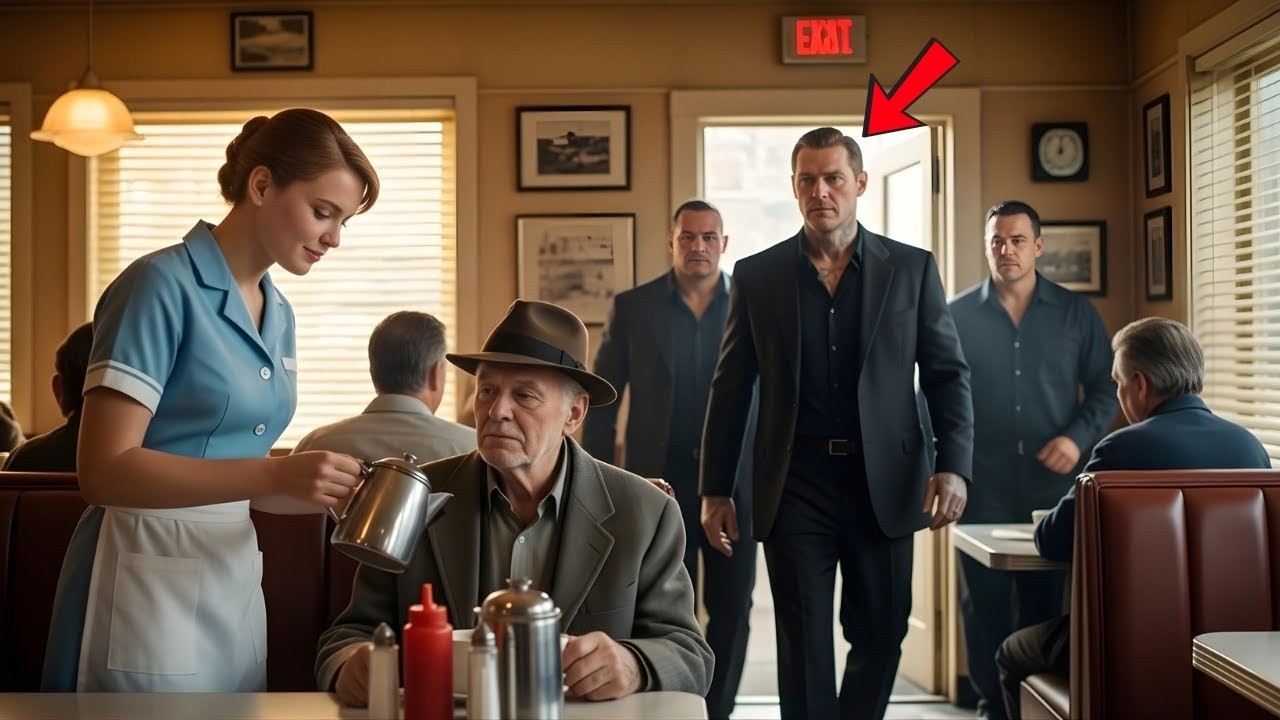 A Waitress Helped an Old Man Every Morning — Until His Mafia Boss Son Walked In With 2 Bodyguards