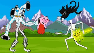 Siren Head Ice God With SCP-096, Piggy, Cartoon Cat Part 5 - Roblox Piggy Animation - GV Studio