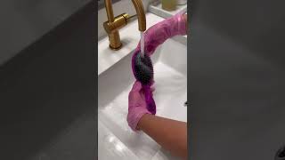 Hairbrush cleaning #trending #cleaning #clean #hairbrush #youtubeshorts