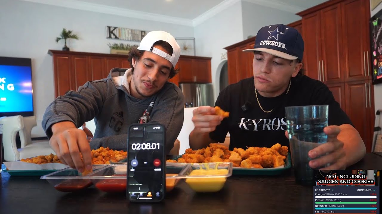 EATING 100 CHICKEN NUGGETS CHALLENGE