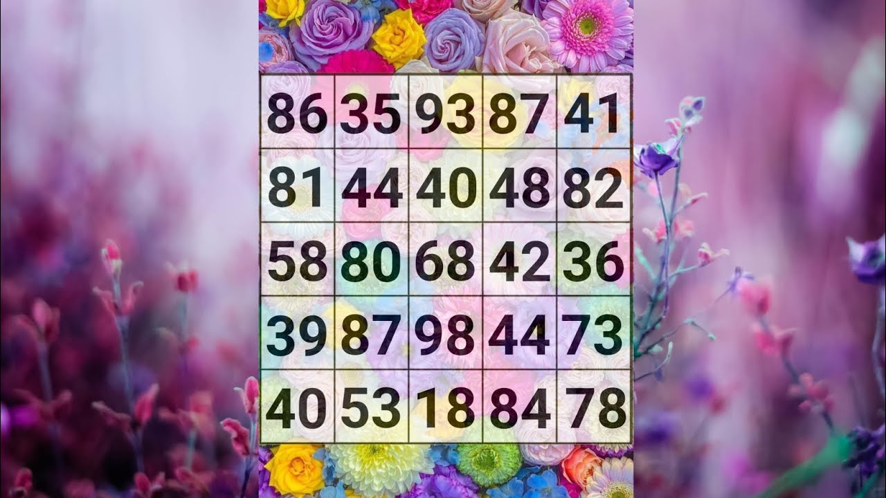 Number Search: Concentration Power Test 