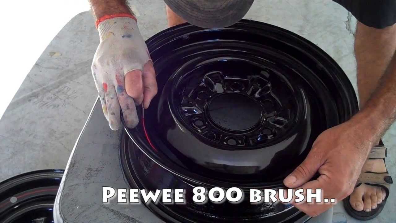 Pinstriping wheels by hand YouTube