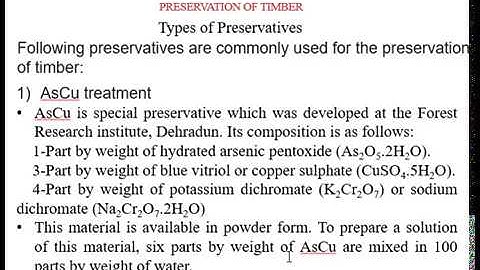 Preservation of Timber (Lecture 5)