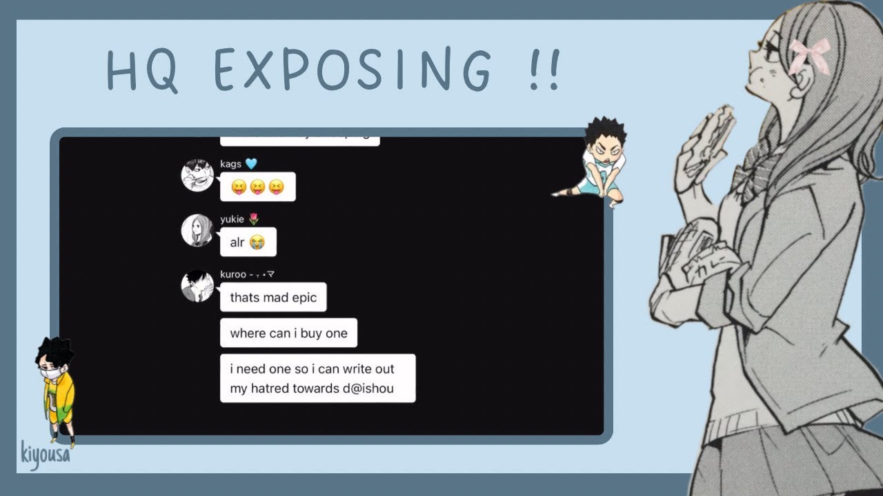 haikyuu texts || yukie exposes everyone's tiktoks | | read desc !!