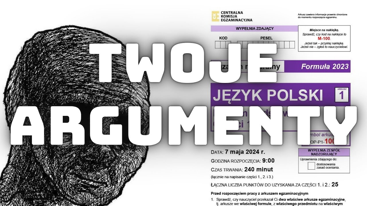 TWOJA ARGUMENTACJA NA MATURZE (polski pisemny rozszerzony, ustne, konteksty, lektury obowiązkowe)
