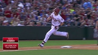 CHC@ARI: Ahmed launches solo shot to left field