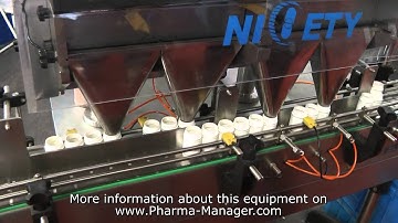 Pharmaceutical machine for counting and packing pills and capsules in container www.MiniPress.ru