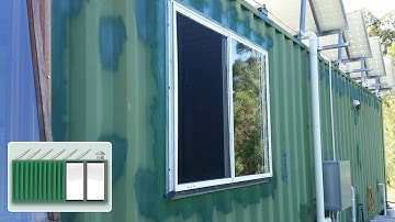 Shipping Container house – Second kitchen window