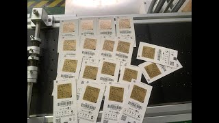 Automatic tag paging and labeling machine high speed test video for adhesive sticker-008617852620306