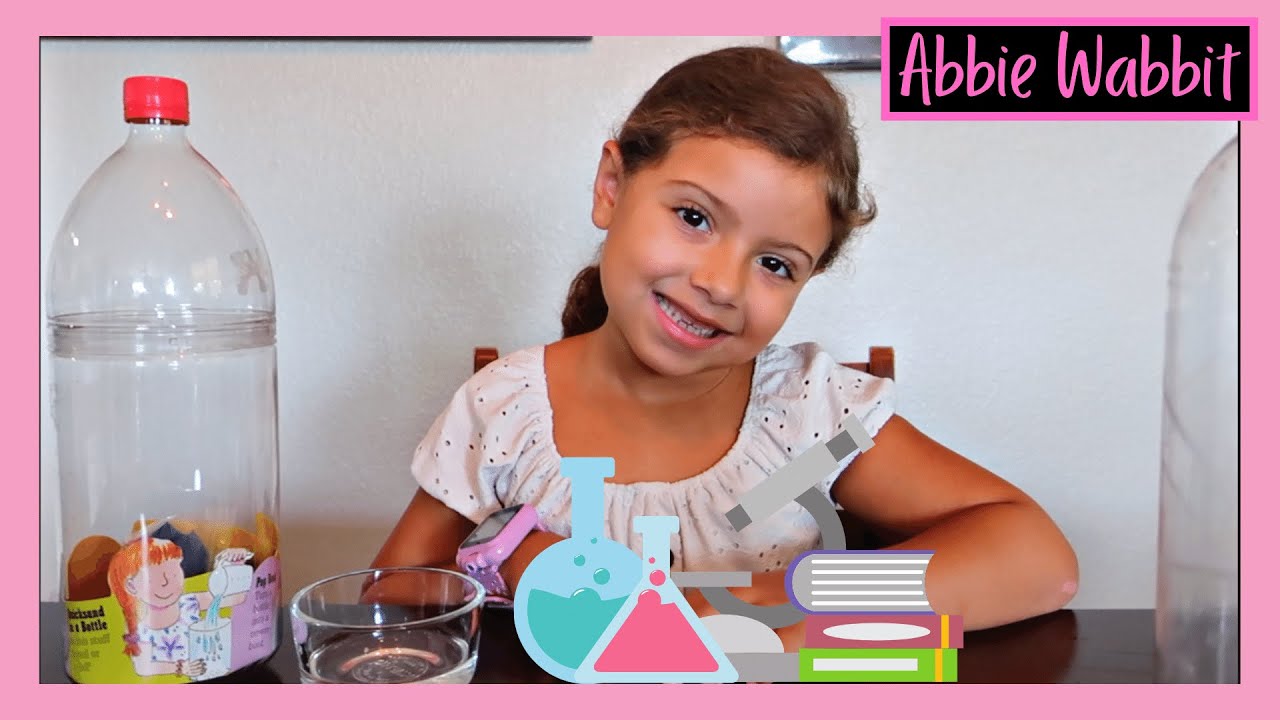 Kids educational science experiment burping bottle with Abbie Wabbit